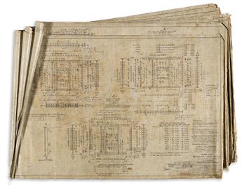 (PANAMA CANAL.) Isthmian Canal Commission. Large archive of schematic plans relating the American administration's infrastructure